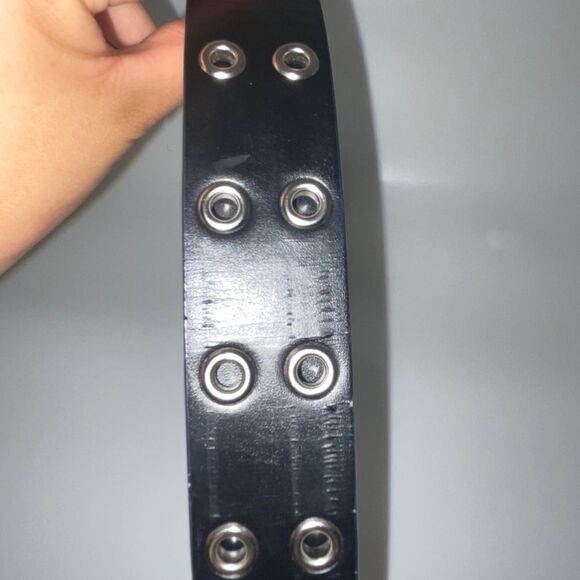 NOBO BELT 38MM DBL GROMMET REV, BLACK/WHITE - Picture 11 of 13